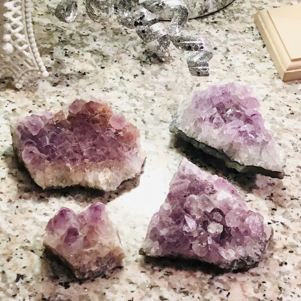 Raw Amethyst Points lot Quartz Crystals
